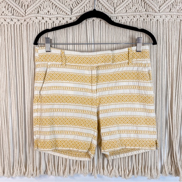 Loft The Riviera Short Yellow White Stripes Size 2 - Picture 1 of 9